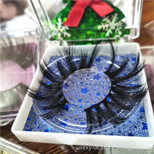 Factory Wholesale Price 25mm 3D Mink Eyelashes Real Siberian Mink 25mm Lashes With Custom Eyelash Packaging Box